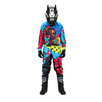 Grom Штаны кроссовые Fatbear LimeBlue в Москве